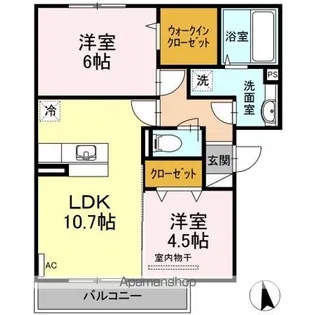 グラース千田【3階】の間取り
