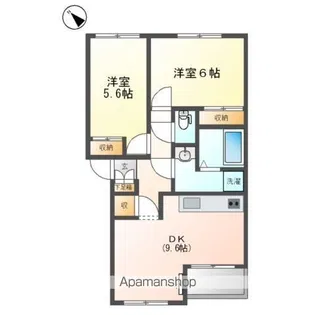 クレールスクエアA【2階】の間取り