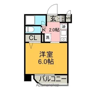 ヒューマンプラザ北大前【406号室】の間取り