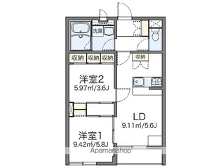 レオパレス大楽寺【2階】の間取り