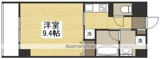 リビンコートSTUDIO奉還町WEST【7階】の間取り