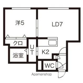 ドリームハウス月寒【103号室】の間取り
