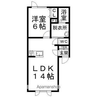 ラ・メルヴェーユ【1階】の間取り