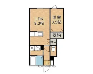 コンフォルト浅岸【102号室】の間取り