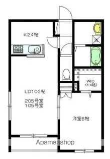 マーキスコート【105号室】の間取り