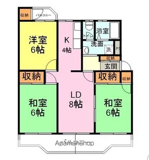 リズム綾羅木B【301号室】の間取り