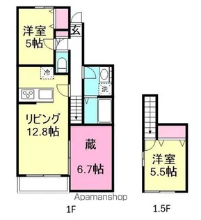 ル・グリ【102号室】の間取り