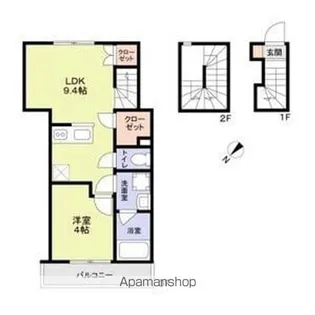 WOODCREST沼袋RESIDENCE【3階】の間取り