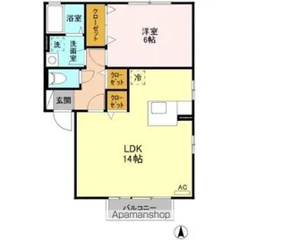 グランパーク B【2階】の間取り