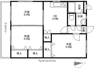 若草ハイツ【1階】の間取り