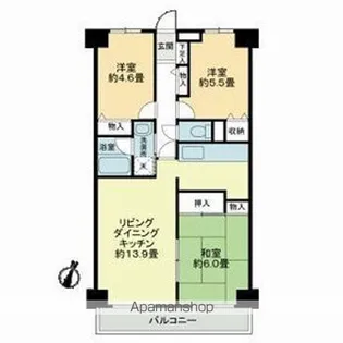 ビューハイツ高山【6階】の間取り