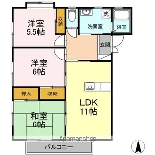 ラフィーネ A棟【2階】の間取り