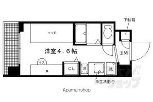 キャンパスヴィレッジ京都一乗寺【3階】の間取り
