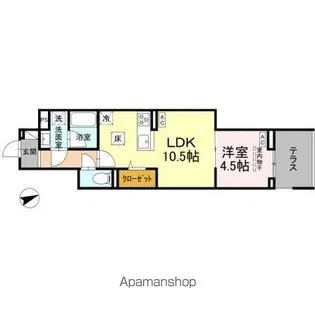 セレスティア清水【1階】の間取り