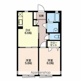 エミーナ泊山【1階】の間取り