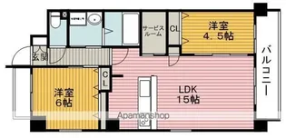 ブリエヴェール北桜塚【4階】の間取り