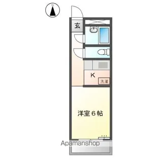 アメニティ鈴木【205号室】の間取り