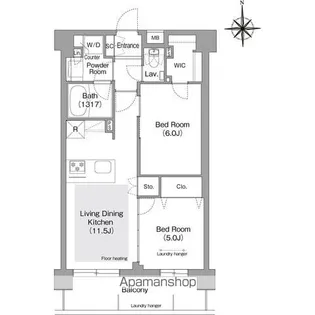 コンフォリア・リヴ文京護国寺【-1階】の間取り