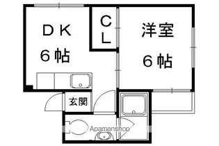 御土居マンション【413号室】の間取り