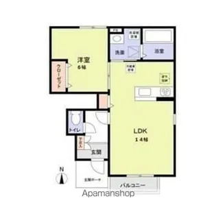 エバーグリーン【1階】の間取り