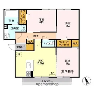 パラシオン【3階】の間取り