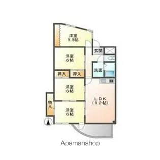 シェラトン広瀬【5階】の間取り