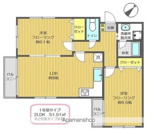 ハーベストヒルズ【1階】の間取り
