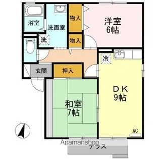 ロベリア 壱番館【1階】の間取り