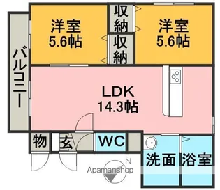 ジュラヒルズ福住【4階】の間取り