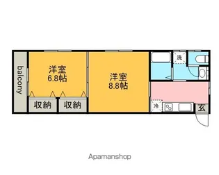 コーポラスおおさわ【101号室】の間取り