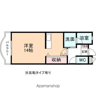 ヴァンヴェール【1-C号室】の間取り