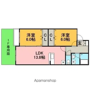 リムズTSUYAZAKI【2階】の間取り