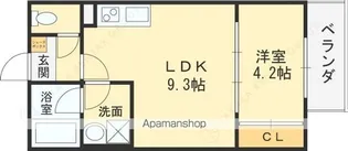 コスモクレスト新石切【3階】の間取り