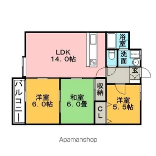 ペルソナ西町【5階】の間取り