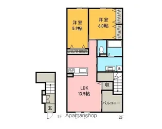 ファインシア【203号室】の間取り