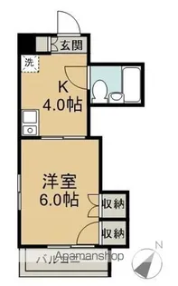 鯉松園ビル【403号室】の間取り