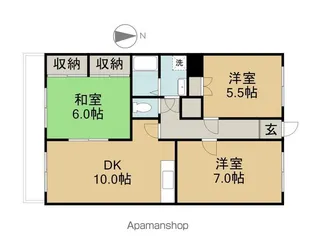 アーバンコート北新町【7階】の間取り