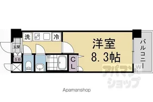 ソルテラス京都西大路 郁【5階】の間取り