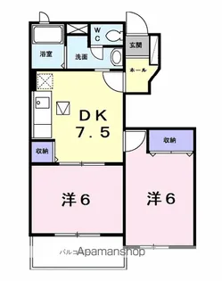 プラムフィールドB【1階】の間取り