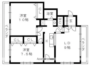 石町マンション【9階】の間取り