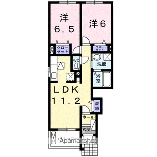 レジデンスサンヒルズⅡ【1階】の間取り