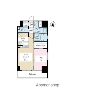 テラス文京本郷【6階】の間取り