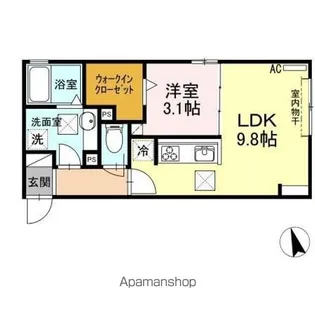 ベルエア岐阜【1階】の間取り