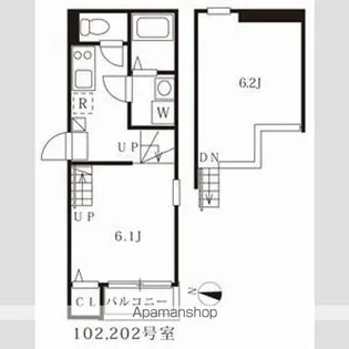 オリジン平安通【202CP号室】の間取り