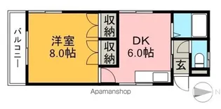 ハピィハイツ百石【1階】の間取り