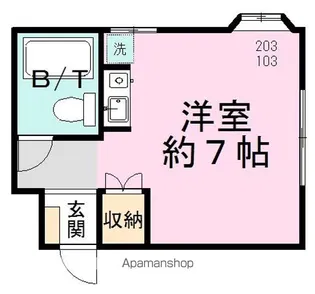 ヴィラはざま【1階】の間取り