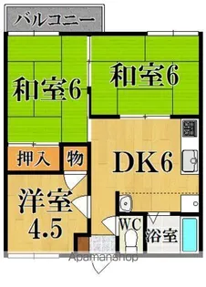 ボヌール菅原町【2階】の間取り