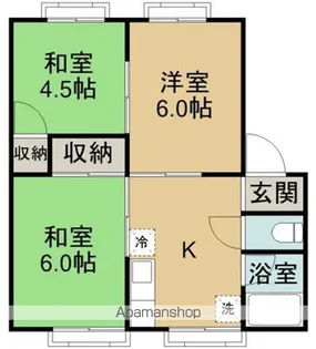 ヒルタウンなかよし【2階】の間取り