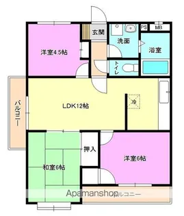 ウエストヒルズプレステージ【206号室】の間取り