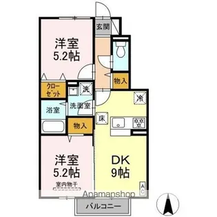 メゾン・ド・レサン【1階】の間取り